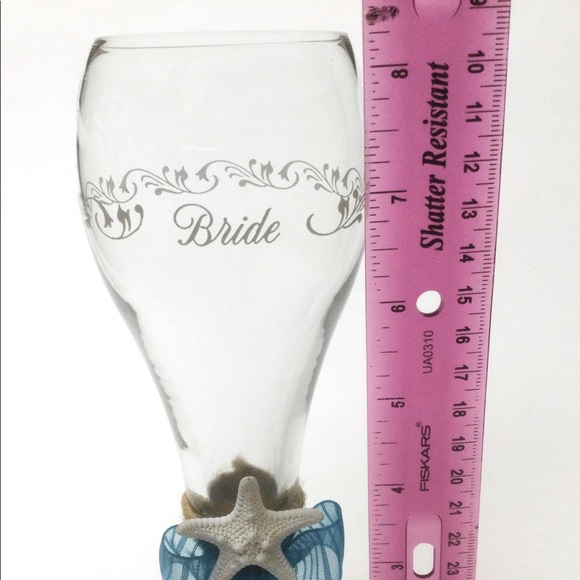 BRIDE & GROOM - NAUTICAL - BEACH - WEDDING - CHAMPAGNE FLUTES - TOASTING GLASSES - Picture 4 of 4